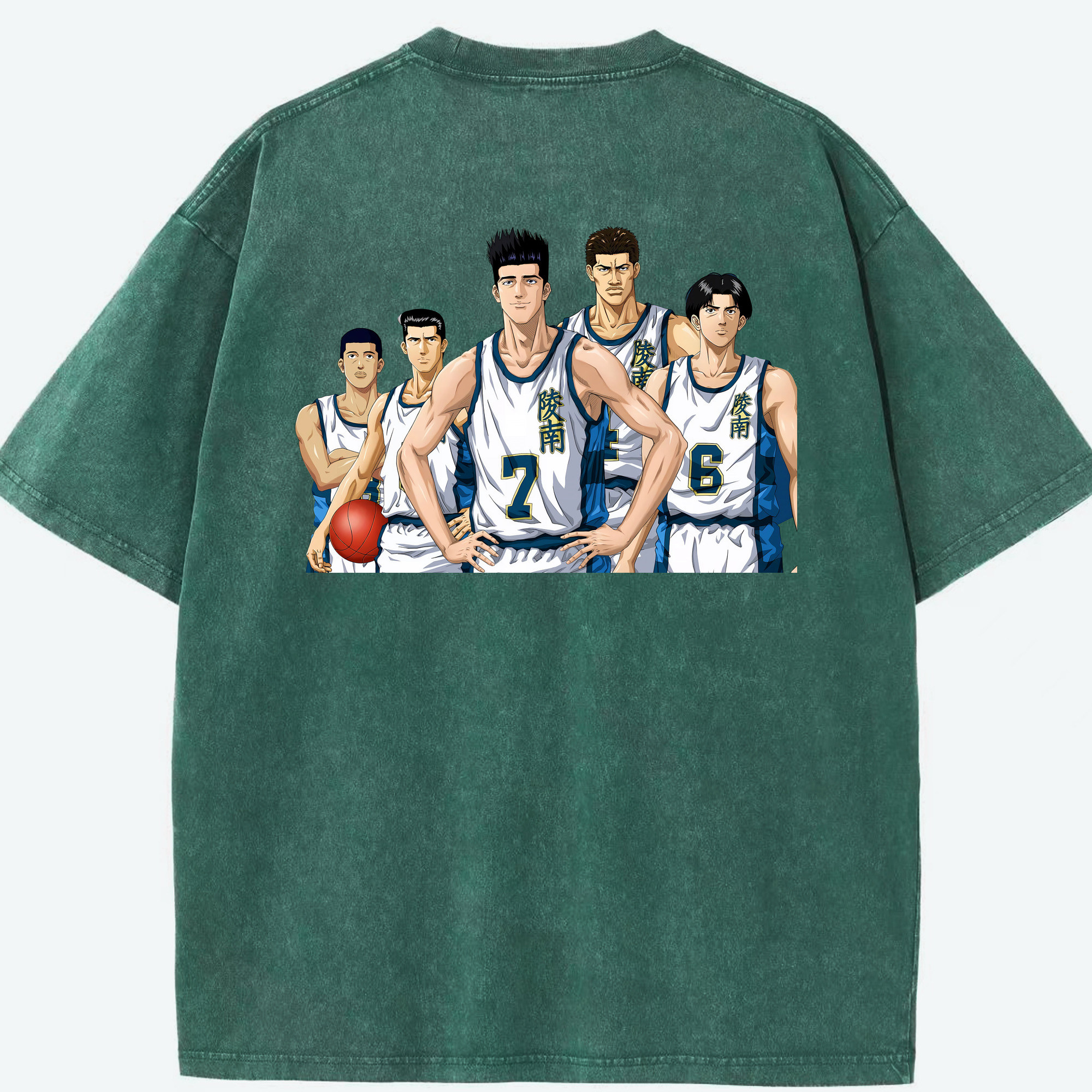 （画像用） SLAM DUNK／スラムダンク 綿100% ヴィンテージ風 半袖Tシャツ（背面プリント）